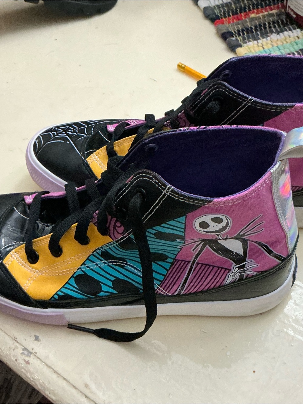 Disney Nightmare Before Christmas High Top Sneakers Womens Size 10